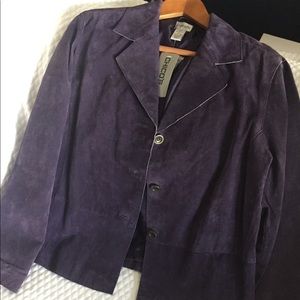 Dusty purple suede jacket